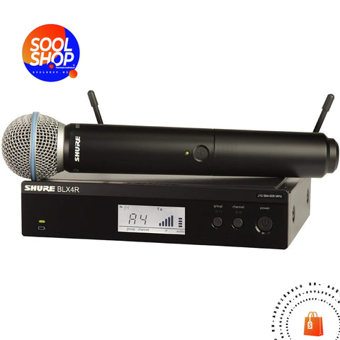 Shure - BLX24R/B58 - Sistema Inalámbrico con micrófono de mano, dinámico, cardioide BETA58 - SOOL SHOP | Tecnología Audiovisual