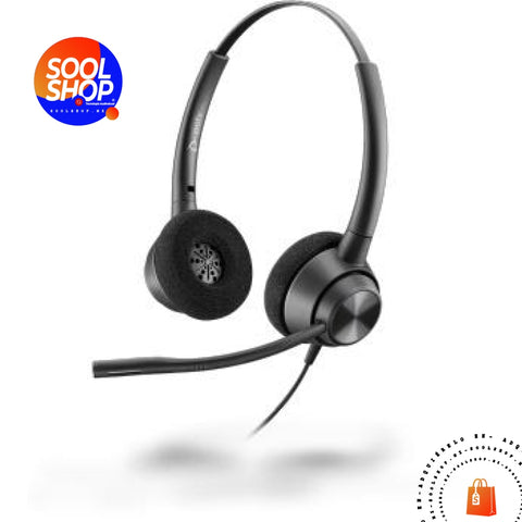 Poly Auriculares EncorePro 320, Alámbrico, QD, Negro - SOOL SHOP | Tecnología Audiovisual
