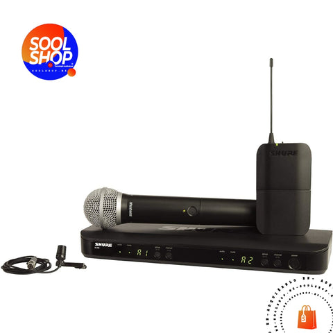 SHURE - BLX1288/CVL – Cerradura Cvl Dual Channel Combo Sistema Inalámbrico con PG58 Handheld y Cvl - SOOL SHOP | Tecnología Audiovisual