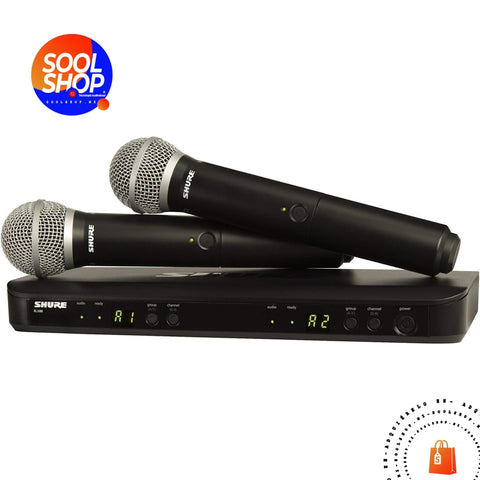 Shure - BLX288/PG58 - Combo micrófonos, receptor de audio J10 - SOOL SHOP | Tecnología Audiovisual