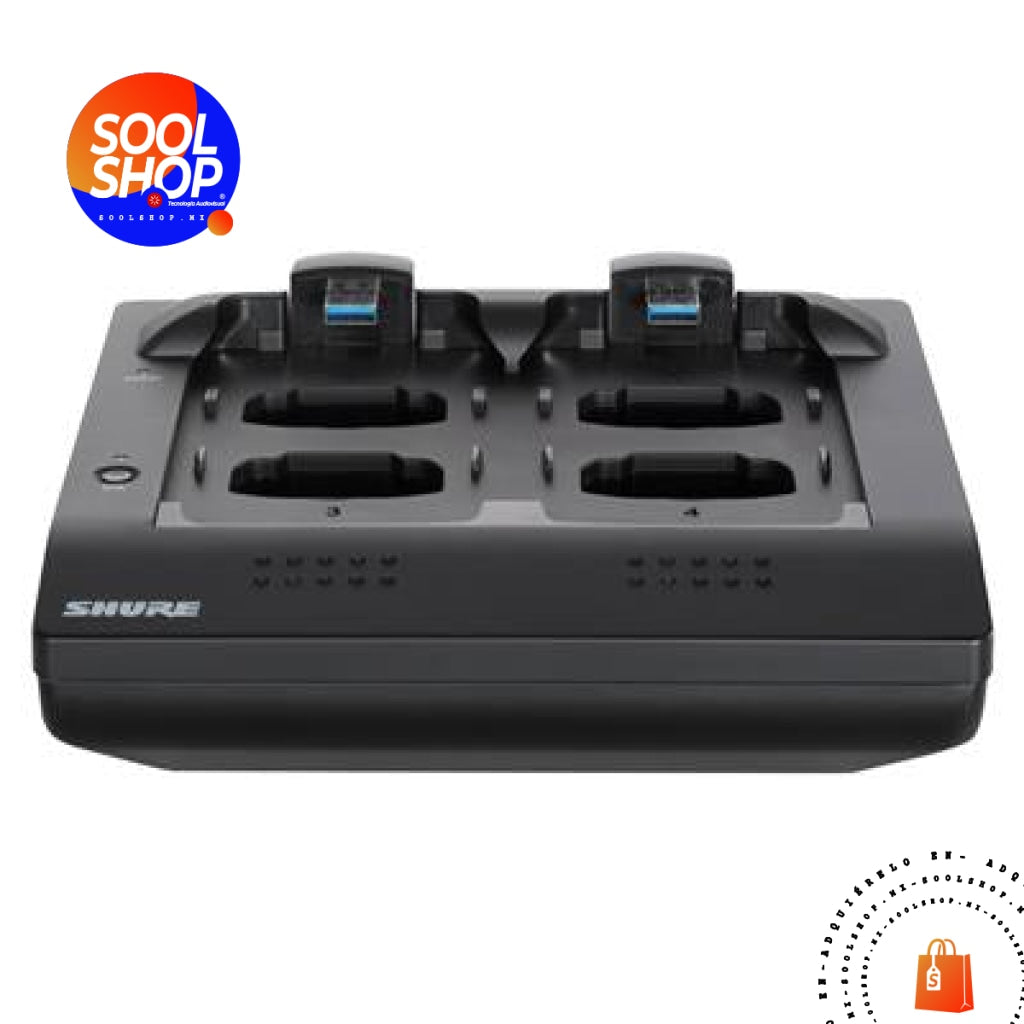 MXWNCS4 Shure SYSTEM estación de carga para 4 canales de red con PS45U ...