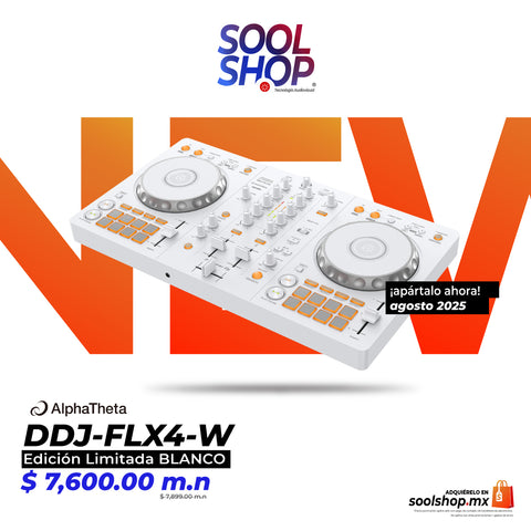 DDJ-FLX4-W Edición Limitada Blanco Pioneer DJ Controlador de 2 canales