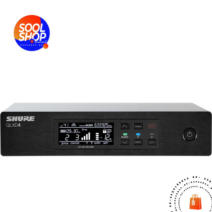 SHURE - QLXD4 - Receptor digital, ½ Rack, con red Ethernet para monitoreo y control, salidas ¼" y XLR. - SOOL SHOP | Tecnología Audiovisual