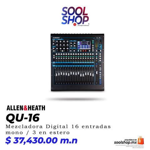 Qu16 Allen & Heath Mezcladora Digital 16 entradas mono