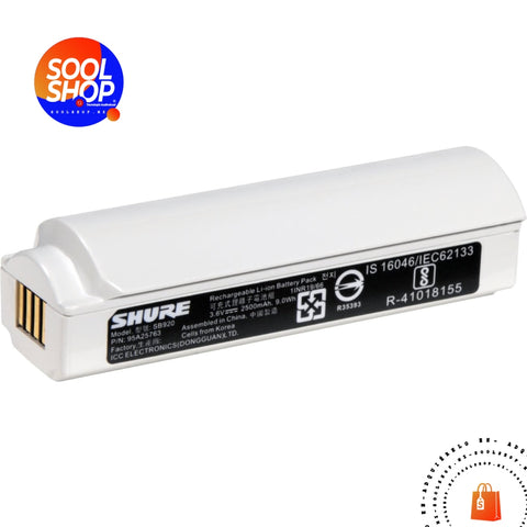 Sb920 Shure Batería Recargable Para Adx2 Micrófonos