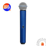 Wa713-­Blu Shure Manga Decorativa Color Azul Micrófonos